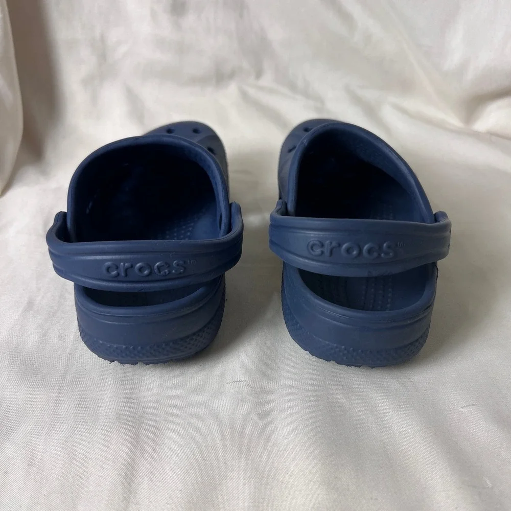 Crocs Kids Classic Clog Navy Blue Slip On Water Shoes Size 12 C 13